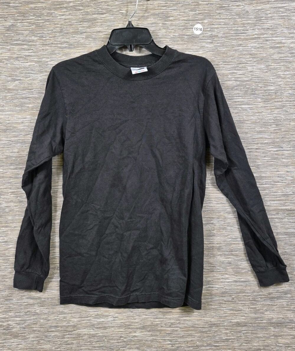 Shaka Wear World Famous Heavyweight T-Shirt Mens Size S Black Long Sleeve